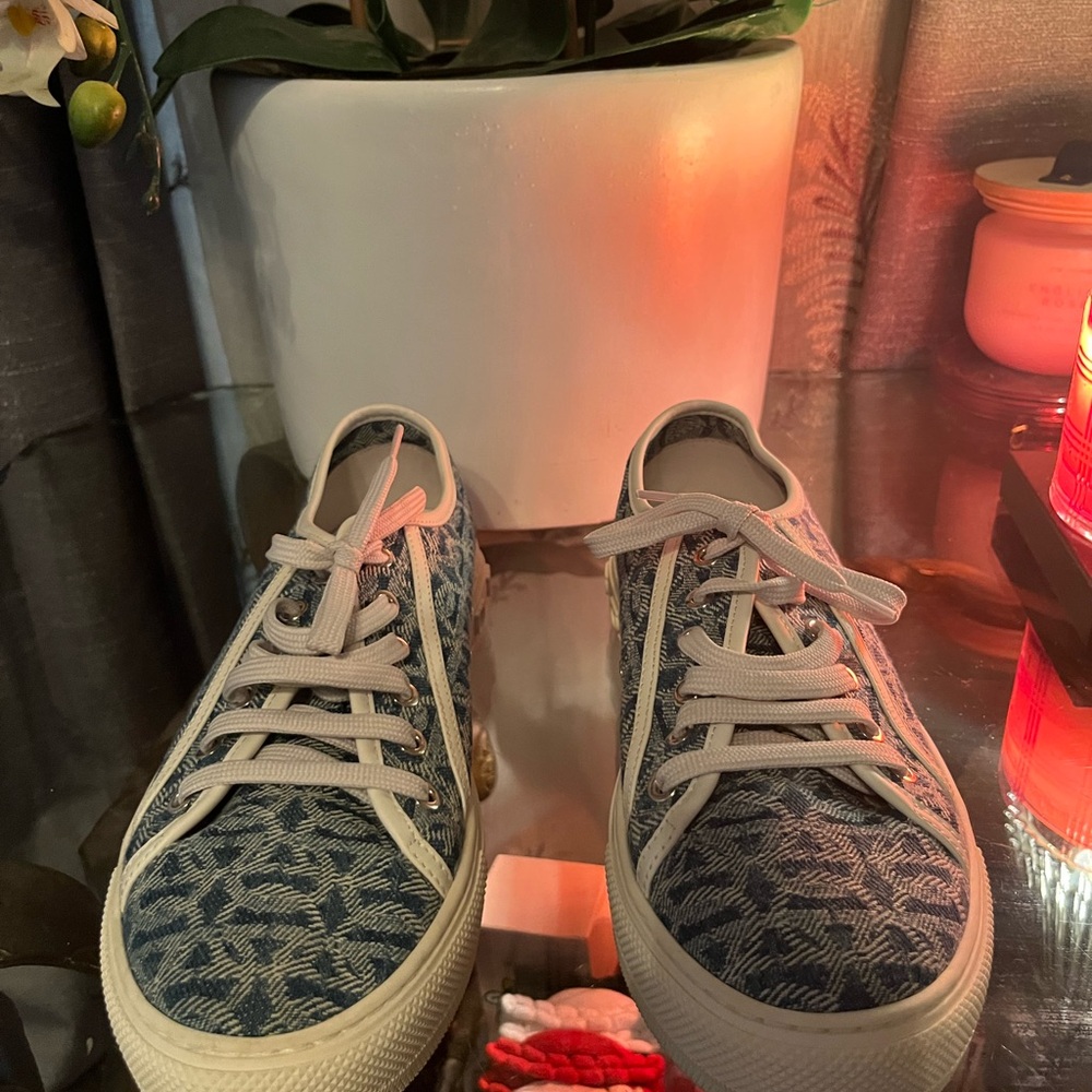 Salvatore Ferragamo Blue and White Sneakers Casual Style